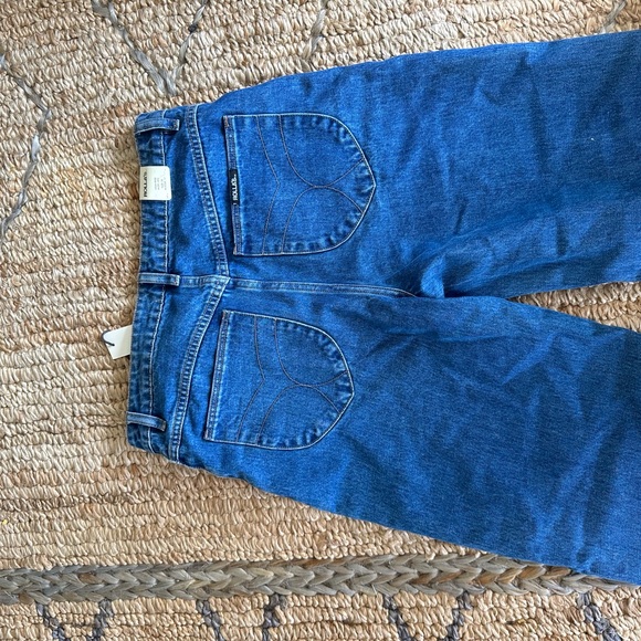 Rollas sailor Jean Ashley blue -  high rise wide leg med stone wash crop jeans - Picture 7 of 8